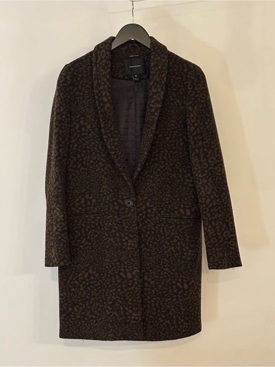 Scotch & Soda Jackets & Blazers - Maison Scotch (Scotch & Soda) Leopard Print Mid-Length Coat - Size 1 (S)